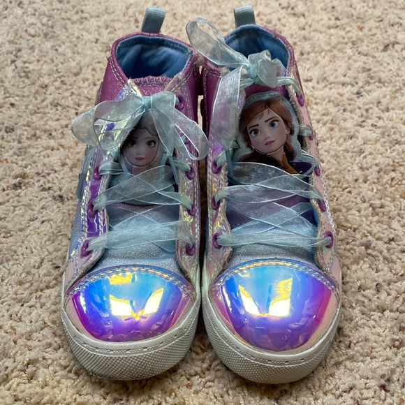 Disney Other - Girls toddlers size 12 Disney Frozen 2 high top sneakers.